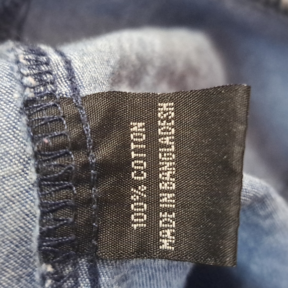 Fashion Web snap front button-up denim top - Med - Picture 3 of 6